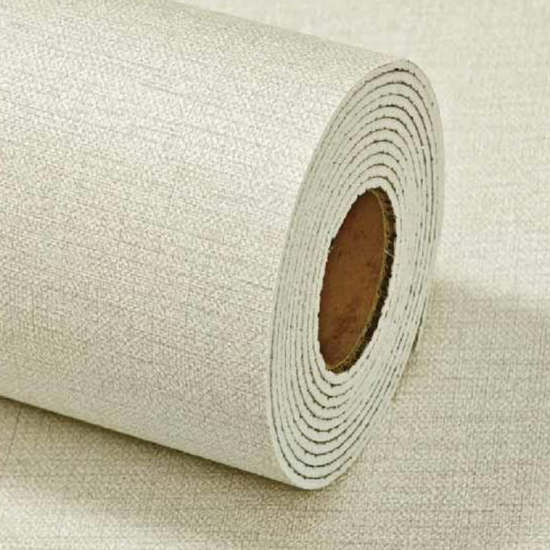 LKA-36 Мягкий бежевый грубый льняной самоклеящийся настенный рулон из пенопласта LKA-36 Мягкий бежевый грубый льняной самоклеящийся настенный рулон из пенопласта